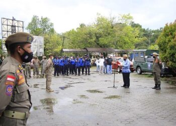 Wawali Tarakan Menghadiri Apel Korpri Lingkup Satpol PP dan PMK Tarakan