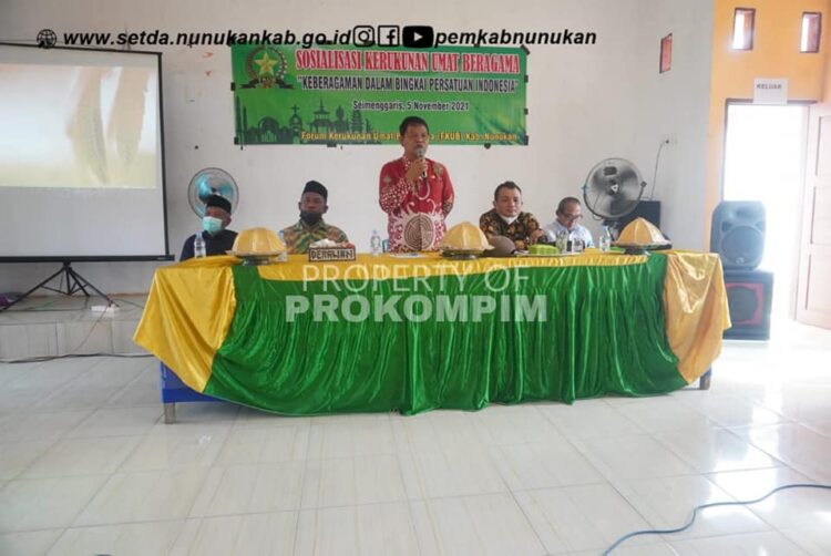 Wabup H.Hanafiah Buka Sosialisasi dan Dialog Kerukunan Umat Beragama di Seimanggaris