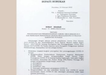 Bupati Nunukan Mengeluarkan Surat Edaran Tentang Penegakan Penggunaan Aplikasi Peduli Lindungi di Wilayah Kabupaten Nunukan