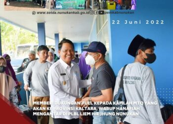 Ikut Antar Kafilah MTQ Yang Berangkat dari Pelabuhan Liem Hie Djung, Wabup Hanafiah Pasang Target Juara Umum