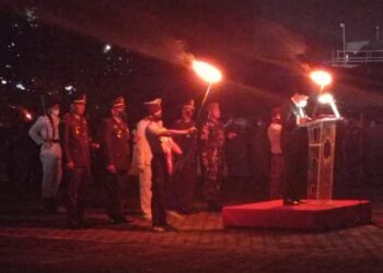 Rangkaian Peringatan HUT RI Ke 77, Apel Kehormatan dan Renungan Suci Berlangsung Khidmat