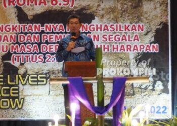 Bupati Laura Bersama Forkopimda Hadiri Upacara HUT TNI yang Ke 76 Tahun Secara Virtual