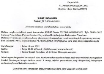 Surat Undangan Bupati Kepada Direktur PT. PBN Dipastikan Palsu