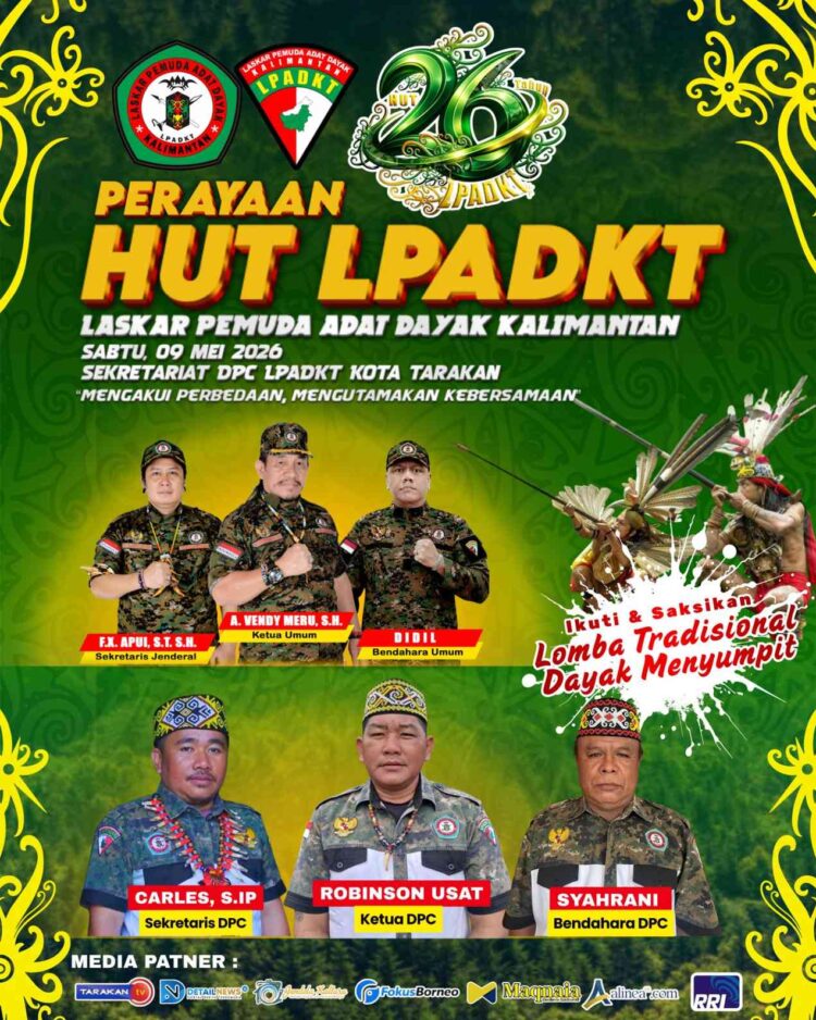 Semarak HUT ke-26 LPADKT di Tarakan, Angkat Budaya Dayak dan Semangat Kebersamaan