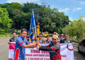 PWI Tarakan Sambut Kirab Obor Porwada, Bidik Juara Umum Lagi