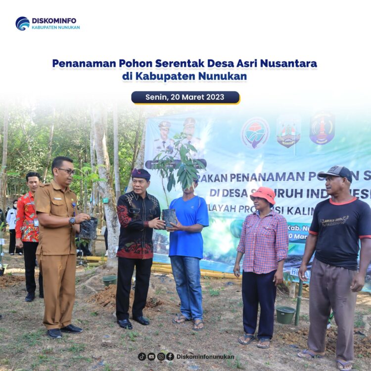 Penanaman Pohon Serentak Desa Asri Nusantara di Kabupaten Nunukan