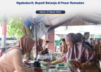 Ngabuburit, Bupati dan Jajarannya Belanja di Pasar Ramadhan