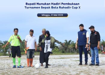 Bupati Nunukan Hadiri Pembukaan Turnamen Sepak Bola Rahadir Cup X Di Sebakis