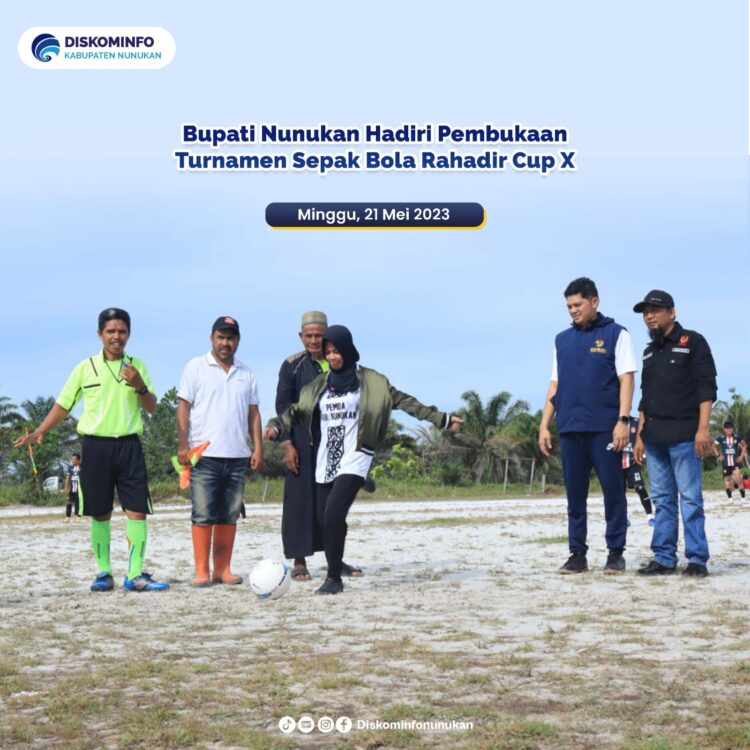 Bupati Nunukan Hadiri Pembukaan Turnamen Sepak Bola Rahadir Cup X Di Sebakis