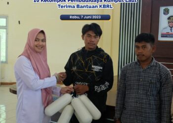 10 Kelompok Pembudidaya Rumput Laut Menerima Bantuan KBRL