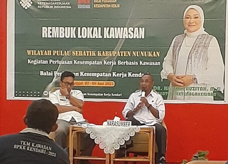 Distransnaker Kabupaten Nunukan Fasilitasi Pelaksanaan Kegiatan Rembuk Lokal terkait Perluasan Kesempatan Kerja Berbasis Kawasan