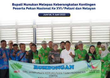 Bupati Nunukan Melepas Keberangkatan Peserta Kontingen Pekan Nasional XVI / Petani dan Nelayan