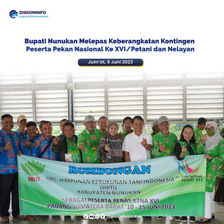 Bupati Nunukan Melepas Keberangkatan Peserta Kontingen Pekan Nasional XVI / Petani dan Nelayan