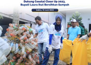 Dukung Coastal Clean Up 2023, Bupati Ikut Bersihkan Sampah