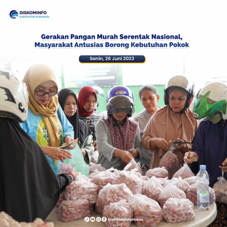 Gerakan Pangan Murah Serentak Nasional, Masyarakat Antusias Borong Kebutuhan Pokok