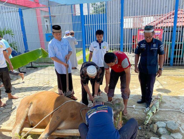 Rayakan Idul Adha, Lapas Nunukan Sembelih 5 Ekor Hewan Kurban