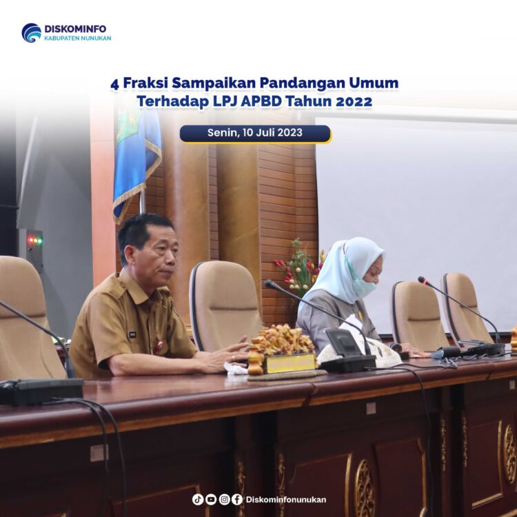 Empat Fraksi Sampaikan Pandangan Umum Terhadap LPJ APBD Tahun 2022