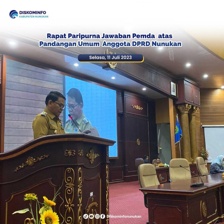 Eksekutif Berikan Jawaban Atas Tanggapan Fraksi DPRD Soal Pertanggung Jawaban APBD Tahun 2022