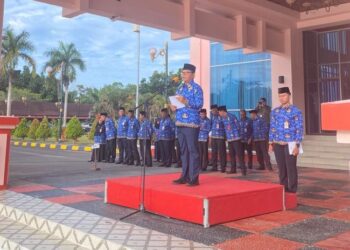 Wakil Bupati Nunukan Jadi Irup Apel KORPRI