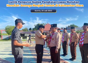 Lantik Pengurus Gudep Pangkalan Lapas Nunukan, Hanafiah: Semoga Menjadi Contoh di Kalimantan Utara