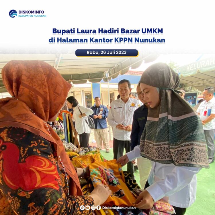 Bupati Laura Hadiri Bazar UMKM di Halaman Kantor KPPN Nunukan