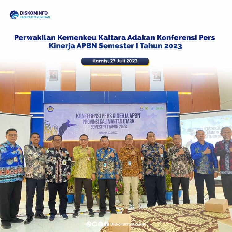 Perwakilan Kemenkeu Provinsi Kaltara Adakan Konferensi Pers Kinerja APBN Semester I Tahun 2023