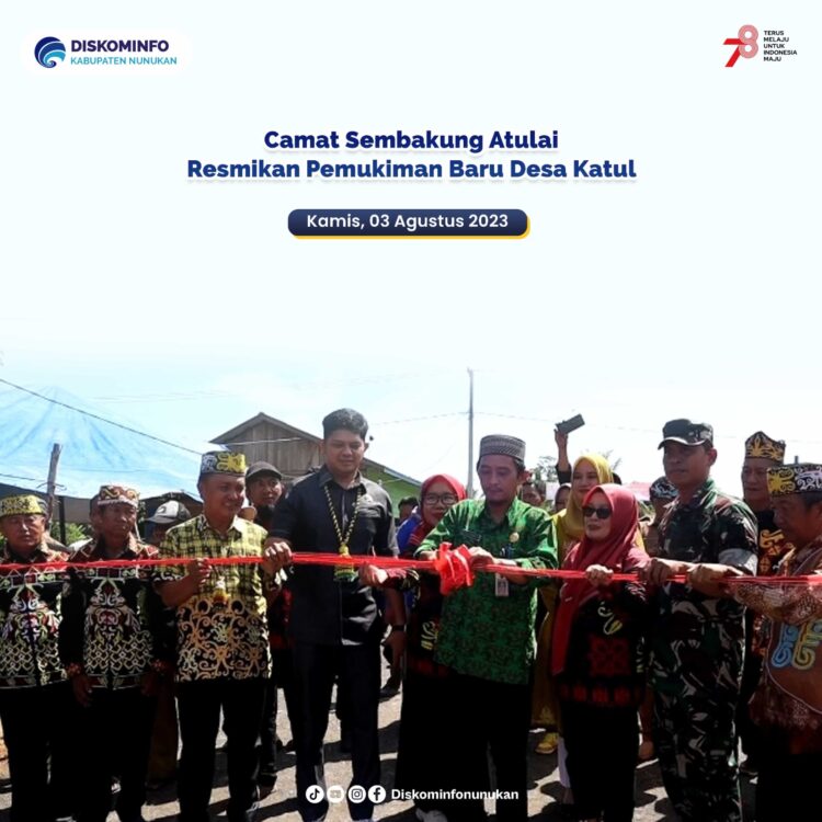 Camat Sembakung Atulai Resmikan Pemukiman Baru Desa Katul