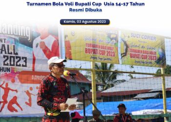 Turnamen Bola Voli Bupati Cup Usia 14 -17 Tahun 2023 Resmi dibuka.