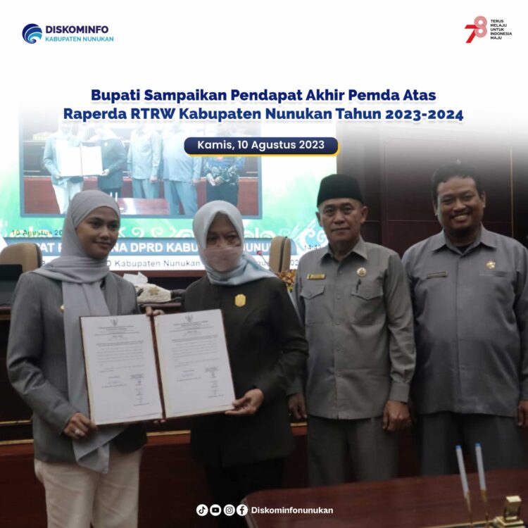 Bupati Sampaikan Pendapat Akhir Pemda Atas Raperda RTRW Kabupaten Nunukan Tahun 2023-2042