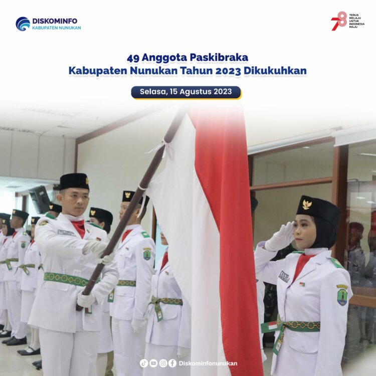 49 Anggota Paskibraka Kabupaten Nunukan Tahun 2023 Dikukuhkan