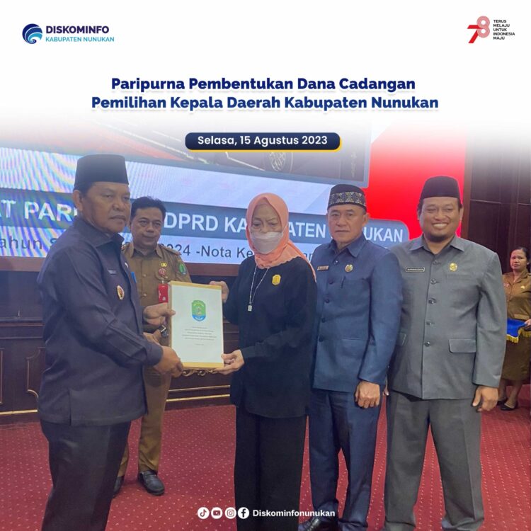 Paripurna Pembentukan Dana Cadangan Pemilihan Kepala Daerah Kabupaten Nunukan