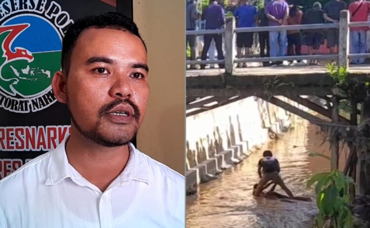 Dramatis! Penangkapan Seorang Kurir Sabu hingga Masuk ke Dalam Parit