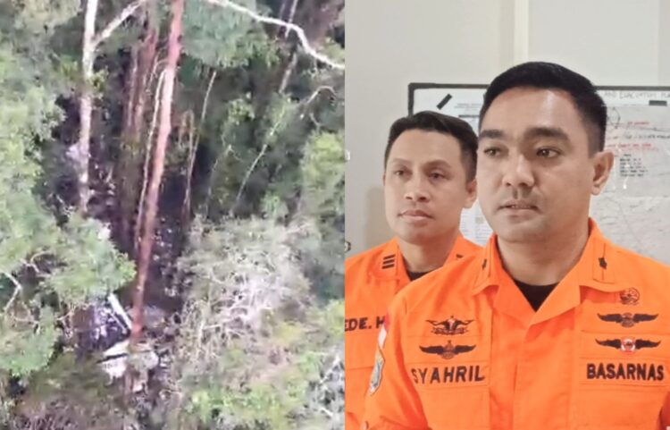 Tim SAR Lakukan Pencarian Black Box dan Jemput 10 Personel Rescue di Titik Jatuh Pesawat