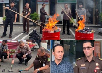 Kejari Tarakan Musnahkan Barang Bukti Hasil Penindakan 77 Perkara
