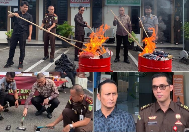 Kejari Tarakan Musnahkan Barang Bukti Hasil Penindakan 77 Perkara