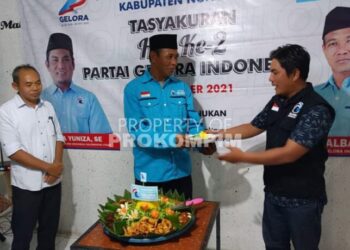 Kaban Kesbangpol Wakili Bupati Hadiri Tasyakuran HUT Partai Gelora