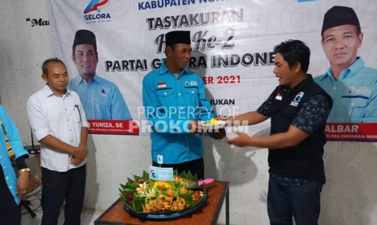 Kaban Kesbangpol Wakili Bupati Hadiri Tasyakuran HUT Partai Gelora