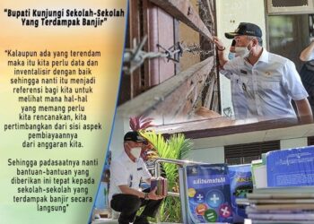 Bupati Kunjungi Sekolah-Sekolah yang Terdampak Banjir