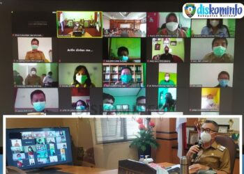 Lakukan Pertemuan Virtual Dengan Pimpinan Puskesmas, Bupati Bahas Pengendalian Covid-19