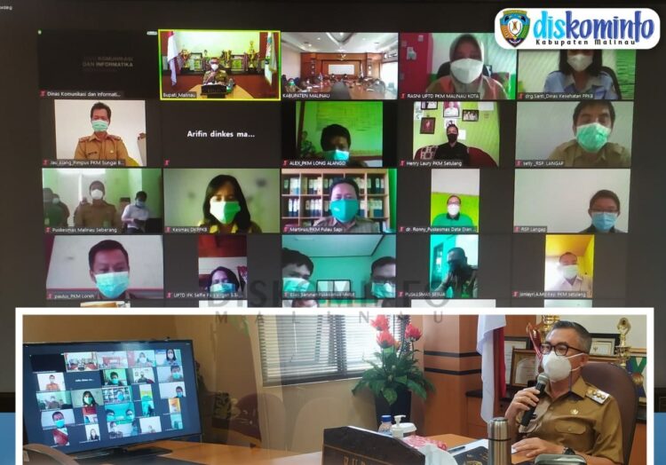 Lakukan Pertemuan Virtual Dengan Pimpinan Puskesmas, Bupati Bahas Pengendalian Covid-19