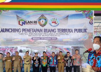 Launching Ruang Terbuka Publik Arena Prosehat Pelangi Intimung, Asisten III : Layak Jadi Ikon Malinau