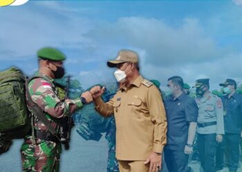 Wabup Hadiri Upacara Pelepasan dan Penyambutan Yonif 614/RJP Kembali dari Daerah Penugasan