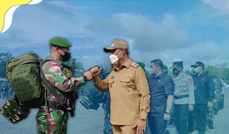 Wabup Hadiri Upacara Pelepasan dan Penyambutan Yonif 614/RJP Kembali dari Daerah Penugasan