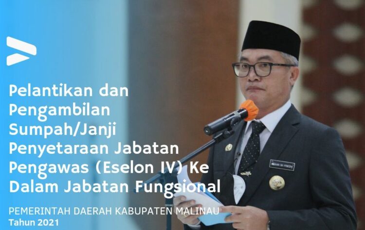 Bupati Pimpin Pelantikan Penyetaraan Jabatan Pengawas Ke Dalam Jabatan Fungsional