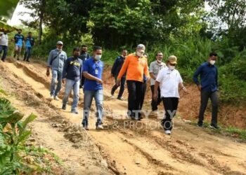 Wabup Hanafiah Monitoring Proyek Pembangunan di Nunukan Selatan