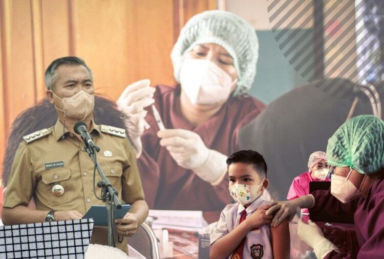 Bupati Launching Vaksin Anak Usia 6-11 Tahun dan Vaksin Booster