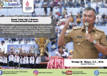 Bupati Tutup Liga 2 Malinau, Persikal Berhasil Raih Juara