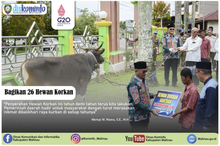 Ungkapan Rasa Syukur, Bupati Beri Bantuan 26 Hewan Kurban