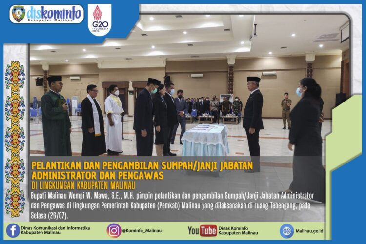 Bupati Lantik Pejabat Administrator dan Pengawas