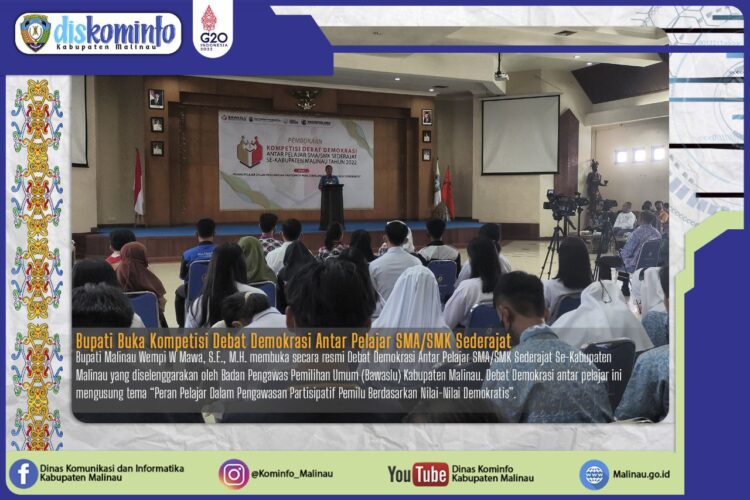 Bupati Buka Debat Demokrasi Antar Pelajar SMA/SMK Se-Kabupaten Malinau